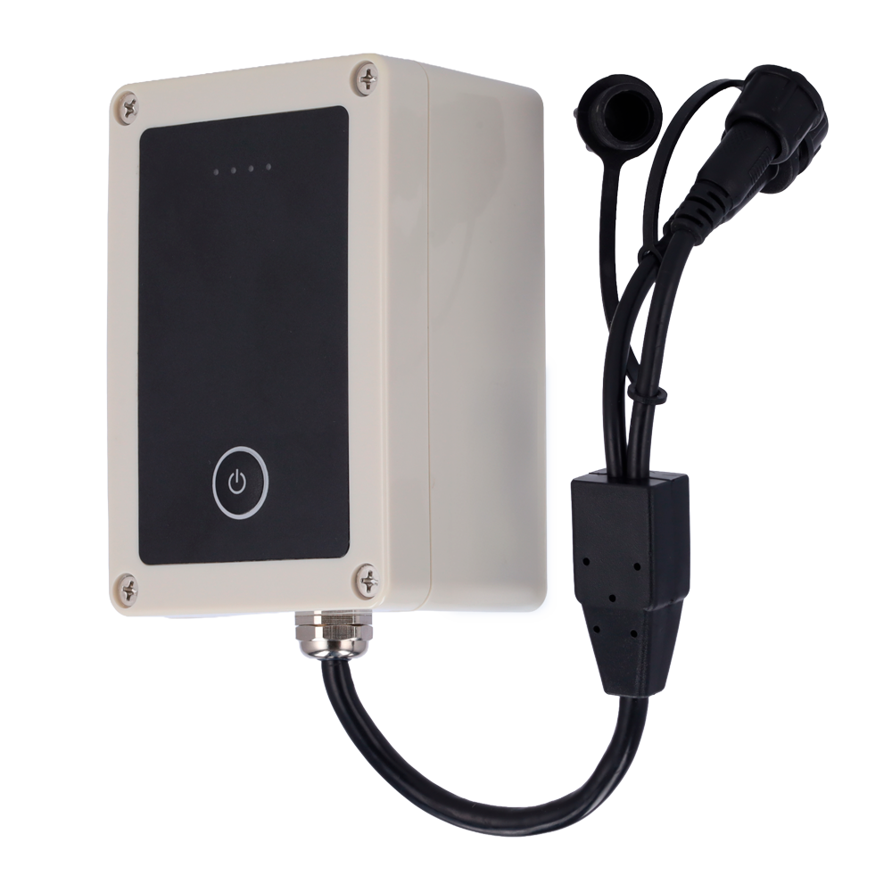 Power bank per telecamere wireless - Connettore Jack DC 12V - Capacità 25000mA/3.6V - Protezione IP66K - Supporto magnetico