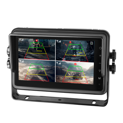 Touch screen da 7 pollici con videoregistratore - Supporta 4 canali AHD - Rilevamento tramite IA integrato - Protezione IP66 - 4 ingressi audio - 5 ingressi allarme