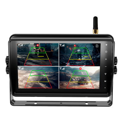 Monitor touch screen con videoregistratore integrato - 10 pollici - 4 Canali di registrazione - Comunicazione senza fili - Resistente all'acqua IP66 - Rilevamento compatibile con IA