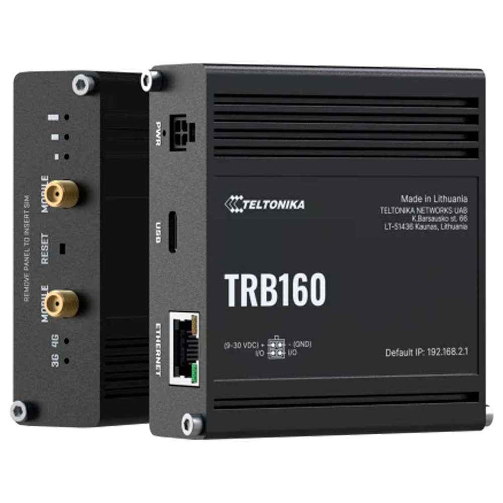 Teltonika Gateway 4G Industrial - 4G Cat 4 / 3G / 2G - Porta Ethernet RJ45 10/100/1000Mbps - Design compatto - Connettore Micro USB