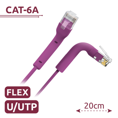 Cable UTP flexible - Ethernet - Conectores RJ45 - Categoría 6A - 0