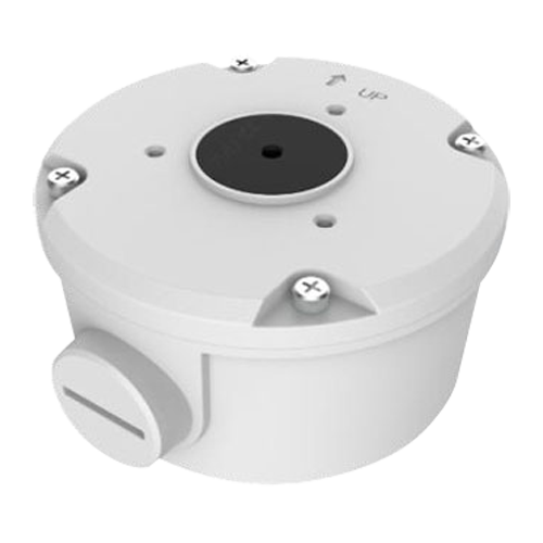 Scatola di giunzione - Per telecamere bullet - Per esterni - Installazione a tetto o parete - Colore bianco - Passacavo