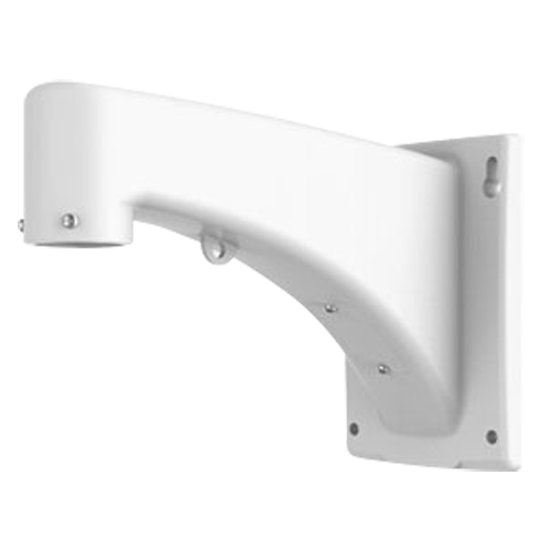 Staffa a parete - Per cupole motorizzate - Adatto per esterni - Colore bianco - Passacavo