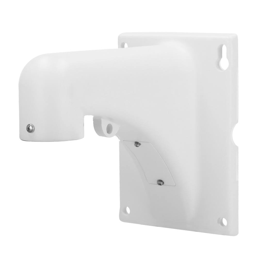 Staffa a parete - Per cupole motorizzate - Adatto per esterni - Colore bianco - Passacavo