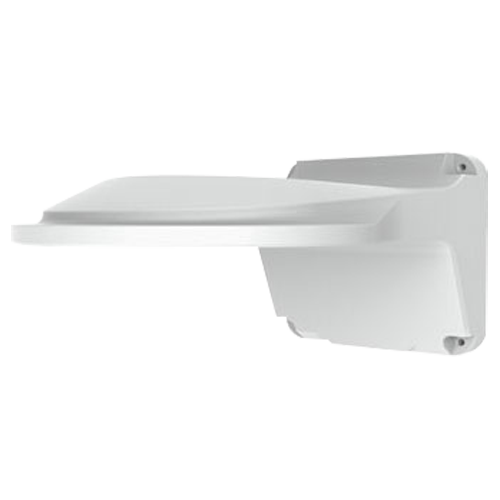 Staffa a parete - Per telecamere dome - Adatto per esterni - Colore bianco - Passacavo