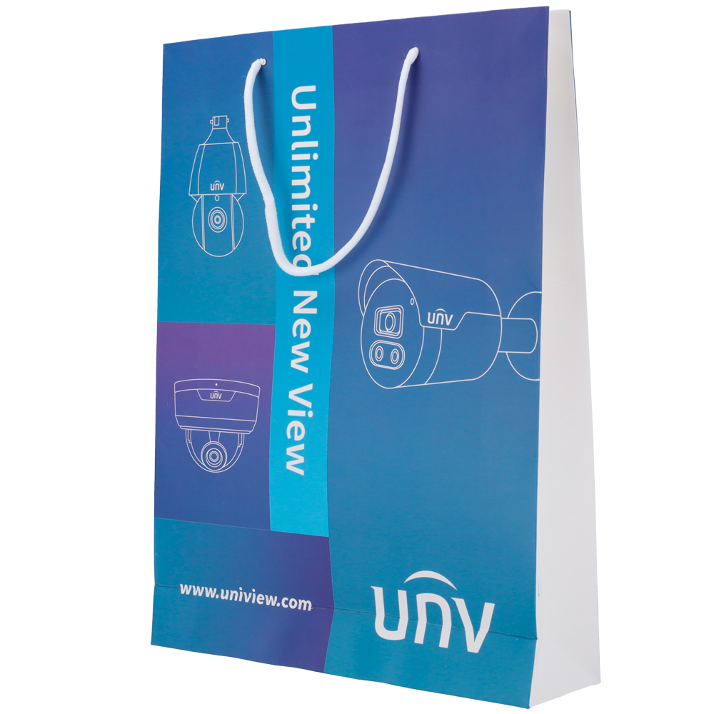 Uniarch - Shopper - Cartone laminato - Colore blu/bianco