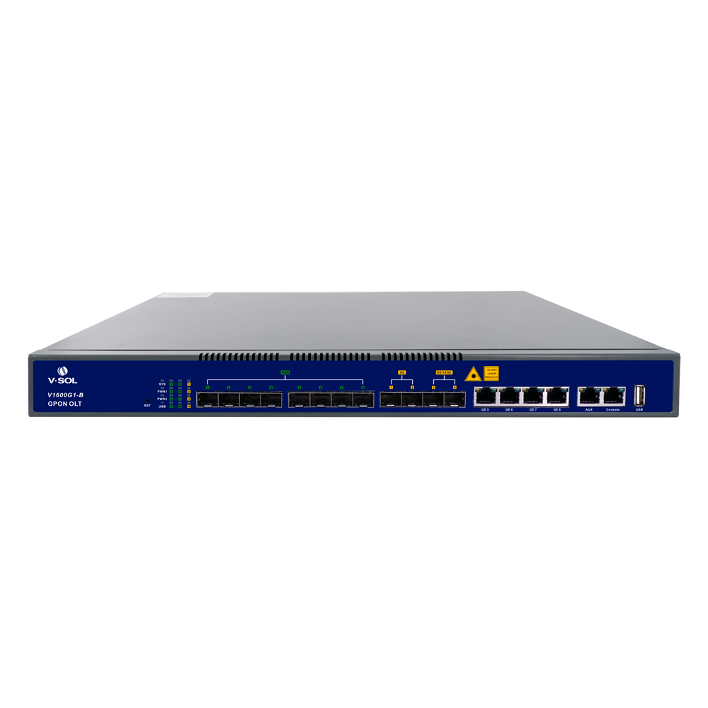 V-SOL 8 Porte Pon Gpon OLT - 4 Porte RJ45 GE + 2 SFP/GE + 2SFP+ - Fino a 128 ONT per dispositivo - Distanza di trasmissione fino a 20 km - Routing Layer 3 ( NAT