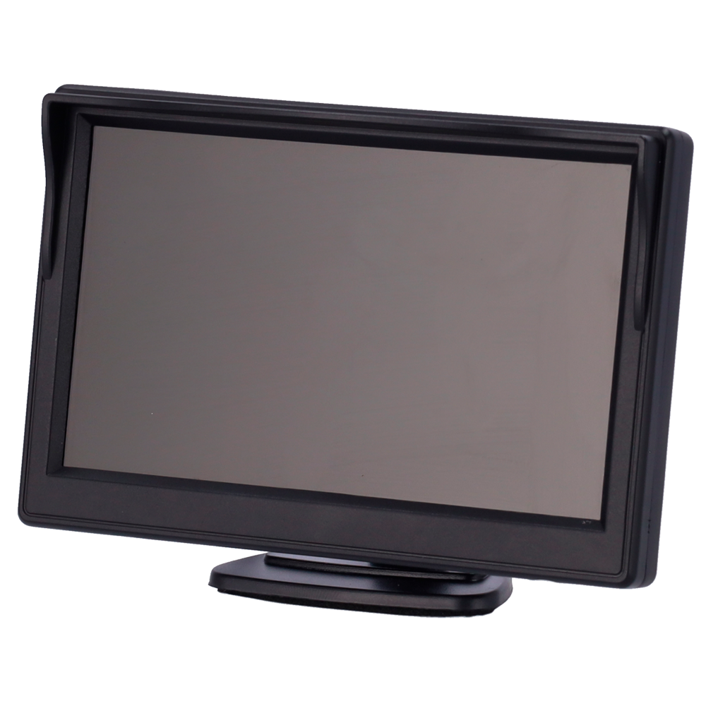 Monitor LCD 5" Analógico - Streamax compatible - Conector M12 4pines y RCA - Alimentación 12V DC - Soporte regulable