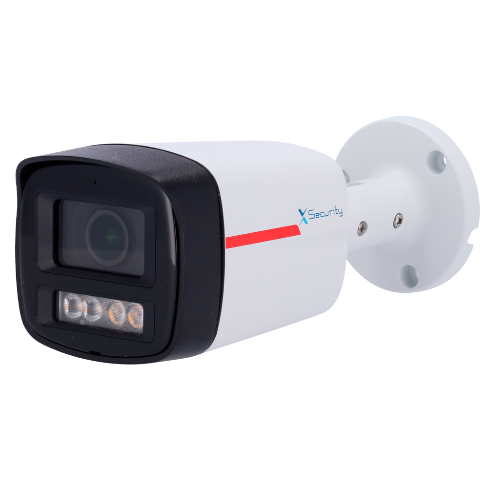 X-Security Cámara IP Bullet Wizcolor - 8 Megapíxel (3840×2160) | Sensor 1/1.8" F1.0 - Lente 2.8 mm | Led blanco 50 m - WDR 120 dB | Micrófono integrado - WizSense