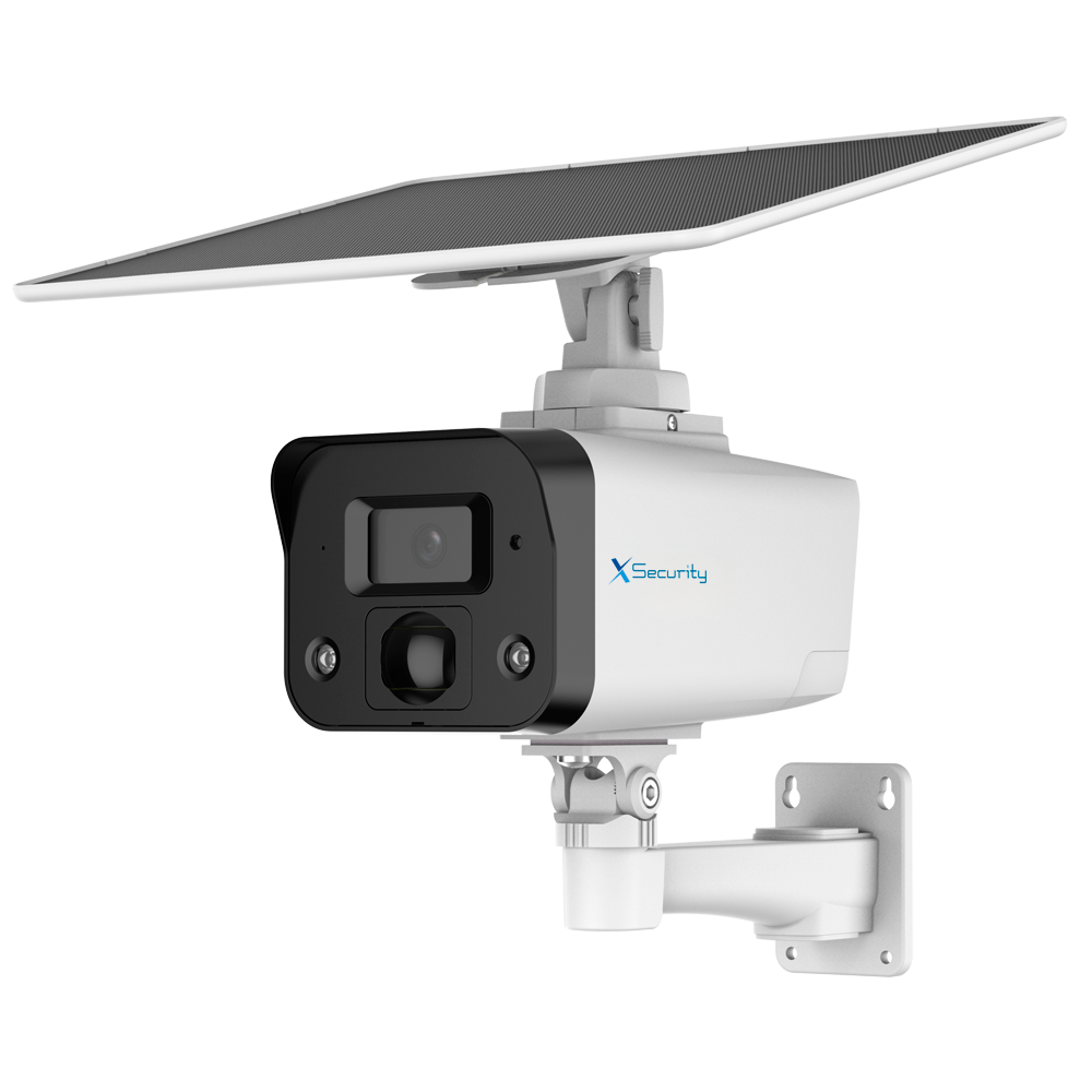 Cámara Bullet 4G AOV (Video 24/7) - 1/3" Progressive Scan CMOS - 4MP | Lente 3.6 mm | DWDR | P2P - Incluye panel fotovoltaico para uso autónomo - Incluye batería de litio recargable - Impermeable IP67