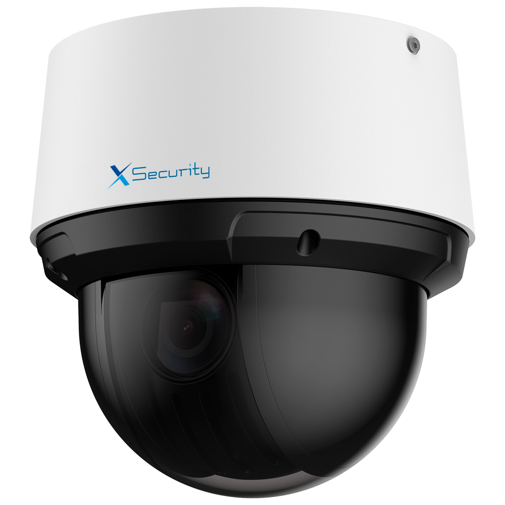 Telecamera IP PTZ X-Security 4 Mpx Gamma Pro - Ottica varifocale 5~125 mm (zoom ottico 25x) -  IR 50 m | Starlight | Dome di protezione - IVS (Protezione perimetrale) | SDM 3.0 - Rilevamento del volto | Auto Tracking - IP66 | Audio | Allarmi | PoE+ | MicroSD