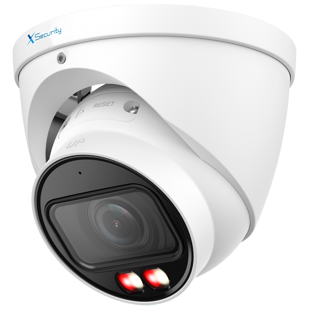 X-Security Telecamera IP Turret  - 6 Megapixel (3288x1850) - Ottica Motorizzata 2.7~13.5 mm - WDR 120dB | Dual Light portata 40 m - WizSense