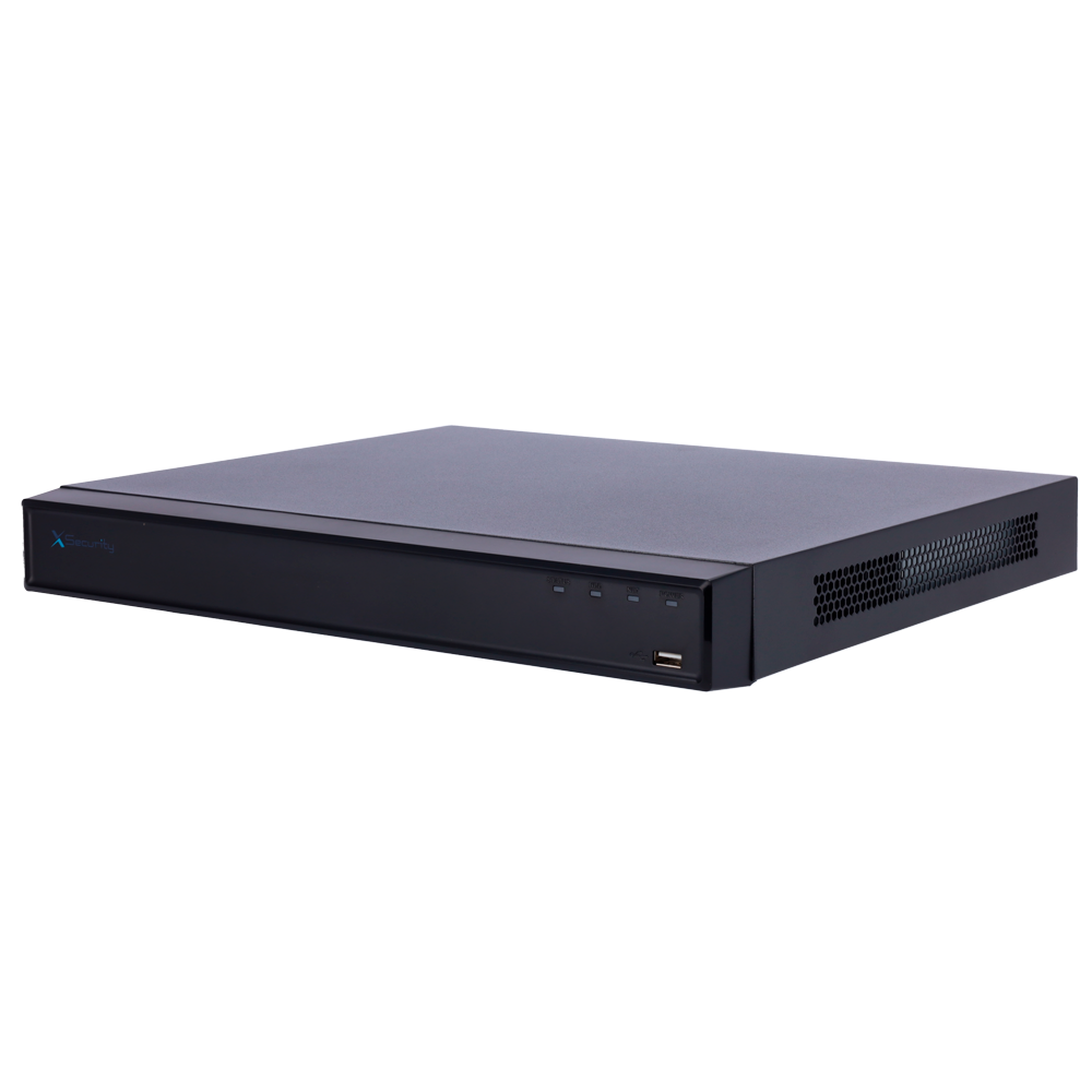 X-Security NVR - Massima risoluzione 16 Megapixel - 32 CH / 16 porte PoE af/at - Compressione H.265 / H.264 | 2 HDD - Uscita HDMI 4K | Uscite allarme - SMD
