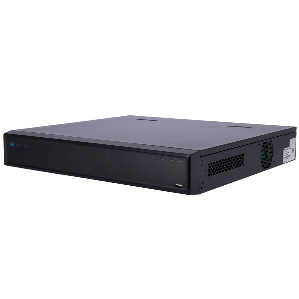 X-Security NVR - Massima risoluzione 16 Megapixel - 32 CH / 16 porte PoE af/at - Compressione H.265 / H.264 | 4 HDD - Uscita HDMI 4K | Uscite allarme - SMD