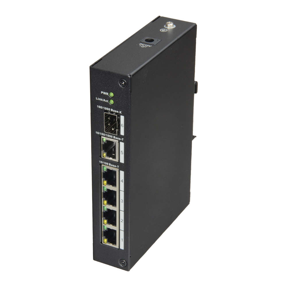 X-Security - Switch da tavolo - 4 porte RJ45 + 1 Gigabit Combo Port - Velocità 10/100 Mbps - Plug & Play - Tecnologia di risparmio energetico