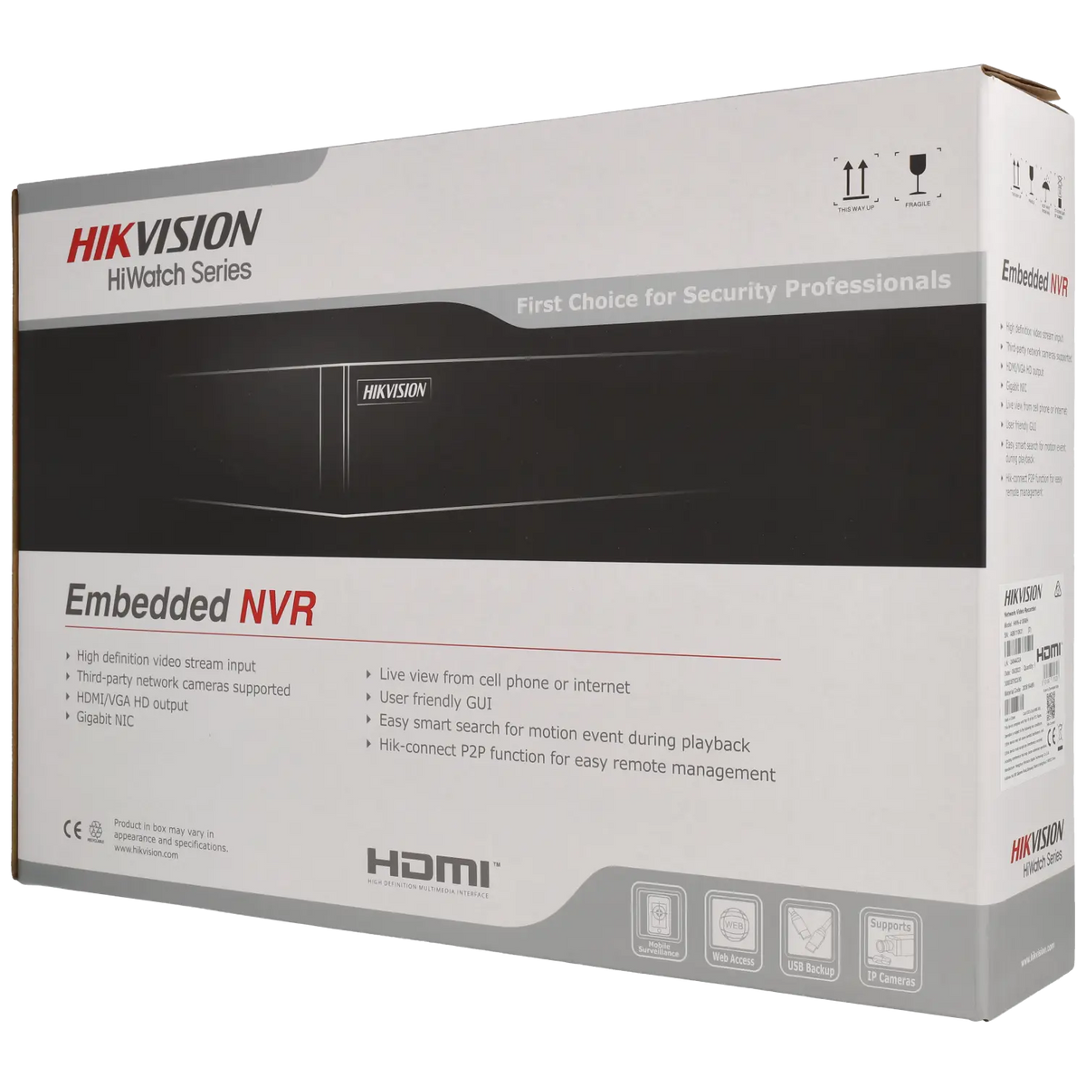 FENIVA | Hikvision - Videoregistratore IP a 8 canali, risoluzione massima 8 Mpx - Serie: HiWatch