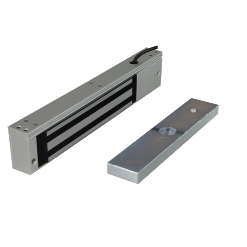 Ventosa elettromagnetica - Per porta semplice - Modo apertura Fail Safe - Forza di ritenzione 280 Kg - Area di conservazione 35 x 155 mm - Montaggio per esterni IP67