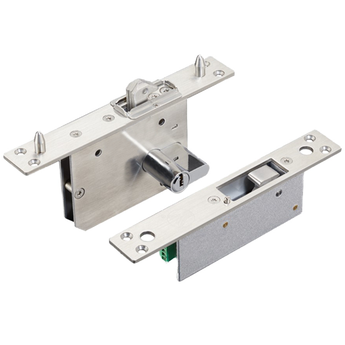 Blocco di sicurezza elettromeccanico - Modalità di apertura Fail Secure e Fail Safe - Forza di tenuta 800 kg | Sensore porta - Compatibile con porte scorrevoli - In acciaio inox SUS304 - Cilindro europeo incluso con chiavi