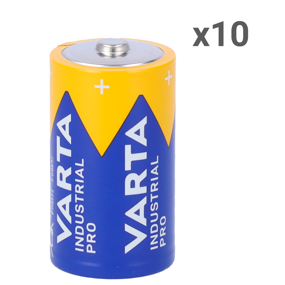 Varta - Batteria alcalina LR20 - Pack di 10 unità - Voltaggio 1.5 V - Capacità nominale 15000 mAh - Compatibile con i prodotti a catalogo