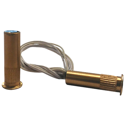 Contatto magnetico FDP - Appositamente progettato per essere incassato nel legno - Tecnologia Reed - Sistema di 4 fili - Copertura in rame - Adatto per esterni IP65 - Certificato grado 2
