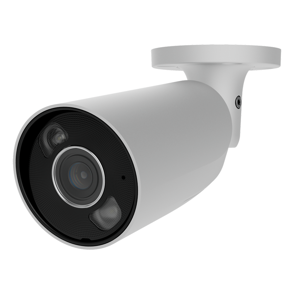 Cámara IP Bullet 8 Megapixel Ajax - 1/2.7&quot; Progressive Scan CMOS - Lente 4 mm | Ranura MicroSD hasta 256GB - IR 50m | Luz Blanca 50 m | PoE 802.3at/af - Con Inteligencia Artificial - Color blanco