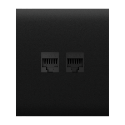 Tapa central para enchufe Ethernet - Compatible con AJ-OUTLETCORE-LAN-B - Requiere marco AJ-FRAME - Color negro
