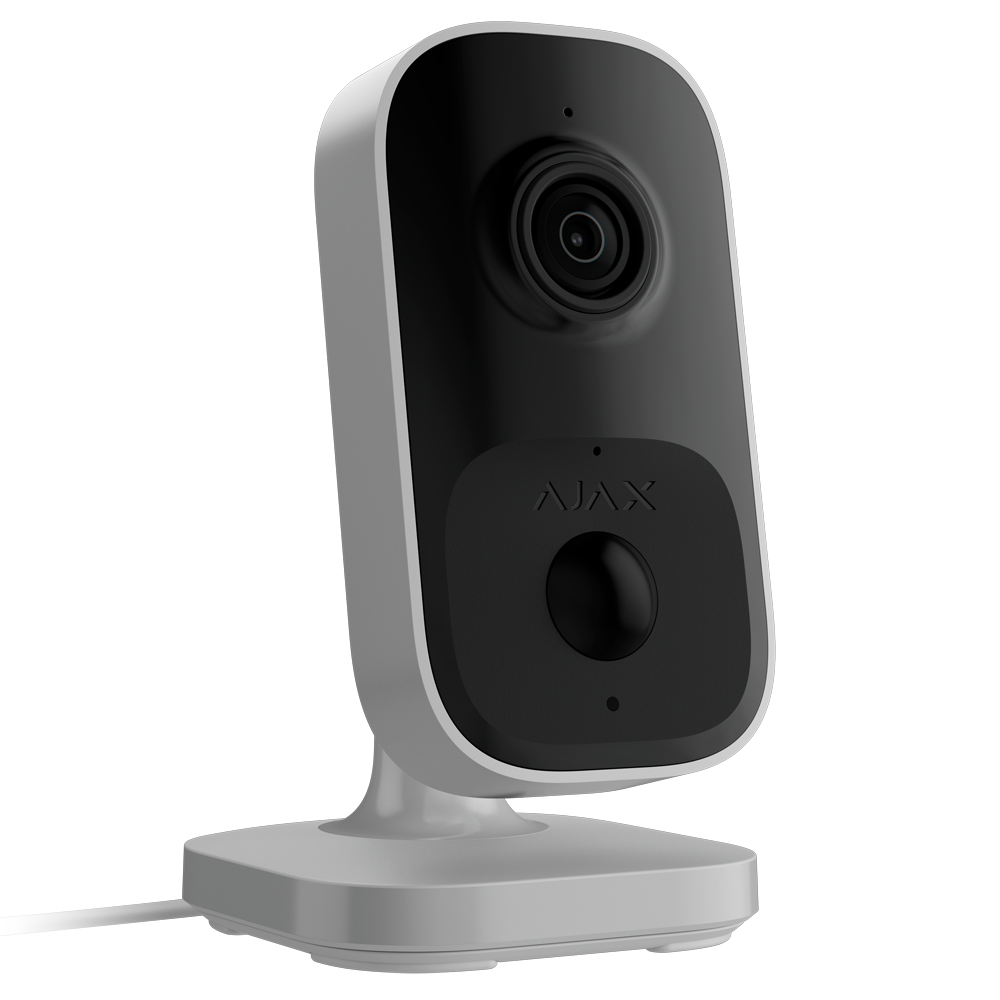 Telecamera IP Cube 4 Mp - Rilevamento oggetti tramite IA - IR 8 m / Rilevamento PIR fino a 4 m - Audio bidirezionale con cancellazione del rumore - Wi-Fi 2.4 GHz con Jeweller/Wings - Colore bianco