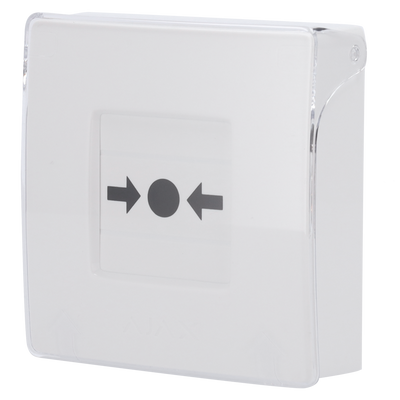Pulsante manuale di allarme antincendio bianco - Senza fili 868 MHz Jeweller - Pulsante di allarme antincendio o attivatore di scenari - Compatibile con la funzione di allarme interconnesso - Trasmissione degli allarmi alla Centrale Operativa...