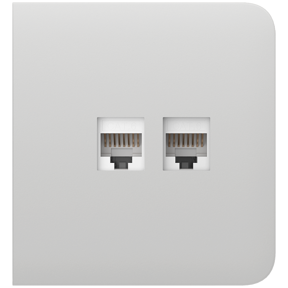 Tapa lateral para enchufe Ethernet - Compatible con AJ-OUTLETCORE-LAN-W - Requiere marco AJ-FRAME - Color blanco