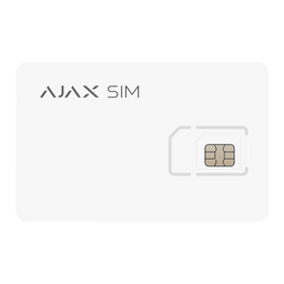 Scheda SIM Ajax - GlobalSIM Multioperatore - 2G/3G/4G (LTE) - Piano dati a tariffa fissa - Compatibile solo con i pannelli Ajax Hub - Selezione automatica della rete più potente