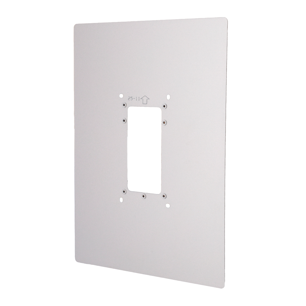 Marco embellecedor para sustitución - Cubre las marcas de instalación anteriores - Específico para videoporteros Akuvox - Compatible con placas AK-R20x y AK-R25x - Medidas: 310 (Al) x 225 (An) x 1 (Fo) mm - Fabricado en aluminio