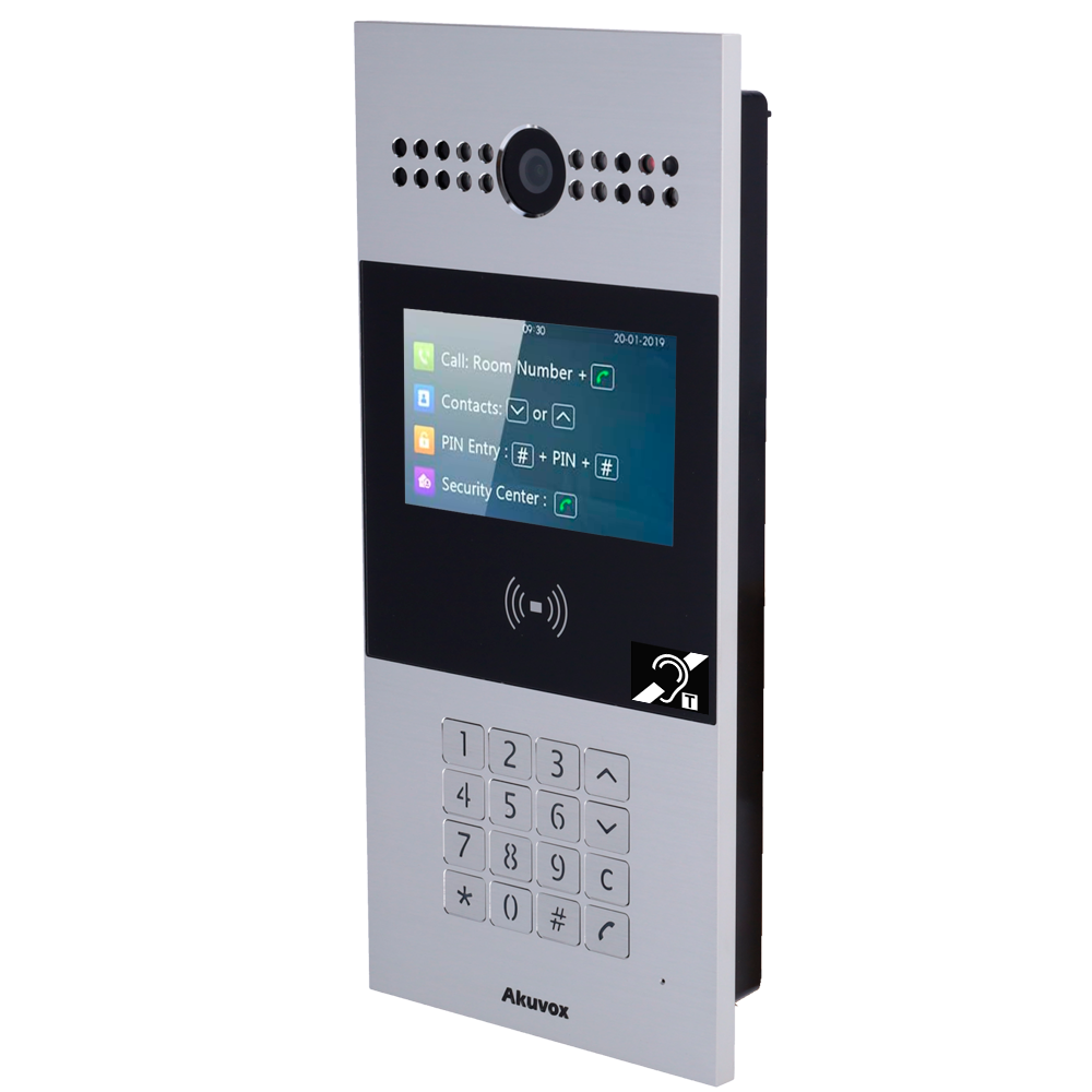 Videocitofoni IP - Telecamera 2 Mpx | Audio bidirezionale e BIM - Apertura tramite scheda EM/MF e PIN | 3 relè - Appartamenti | PoE