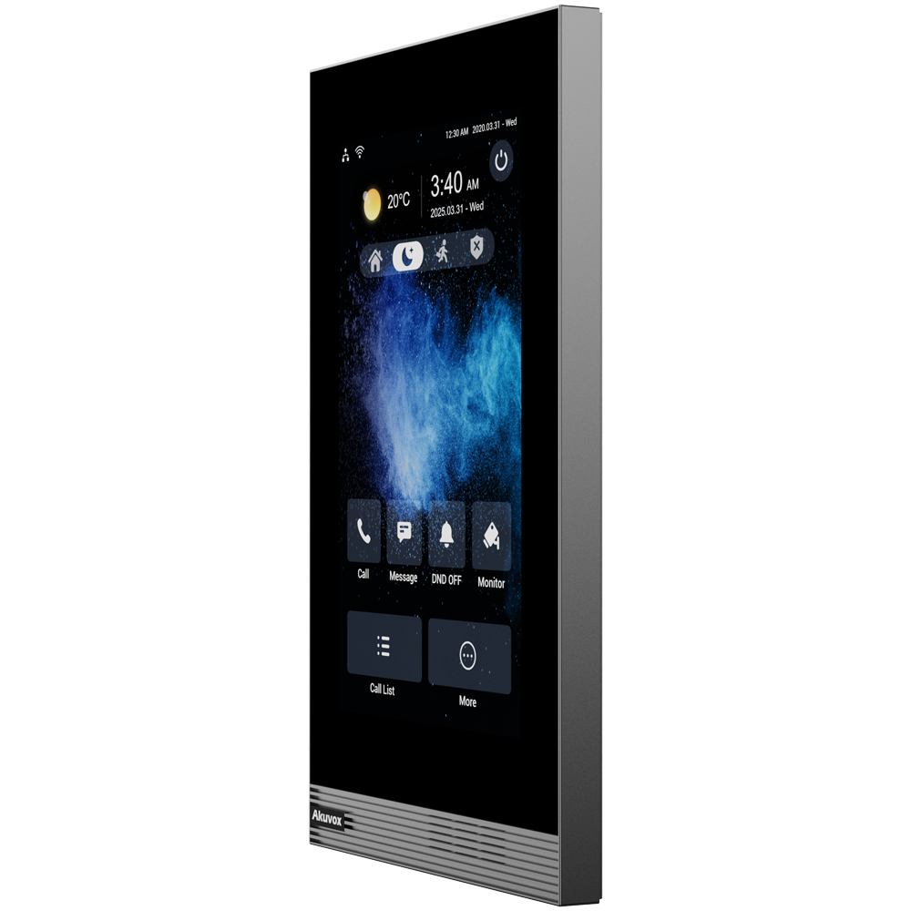 Monitor Linux per videocitofono - Display verticale TFT da 7" - Audio bidirezionale Crystal Clear | Easy UI - TCP/IP