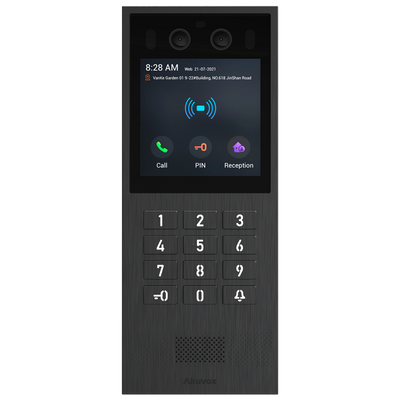 Videocitofono IP antivandalo IK08 montaggio su superficie - Doppia telecamera da 2 Mpx | Audio bidirezionale - Riconoscimento facciale