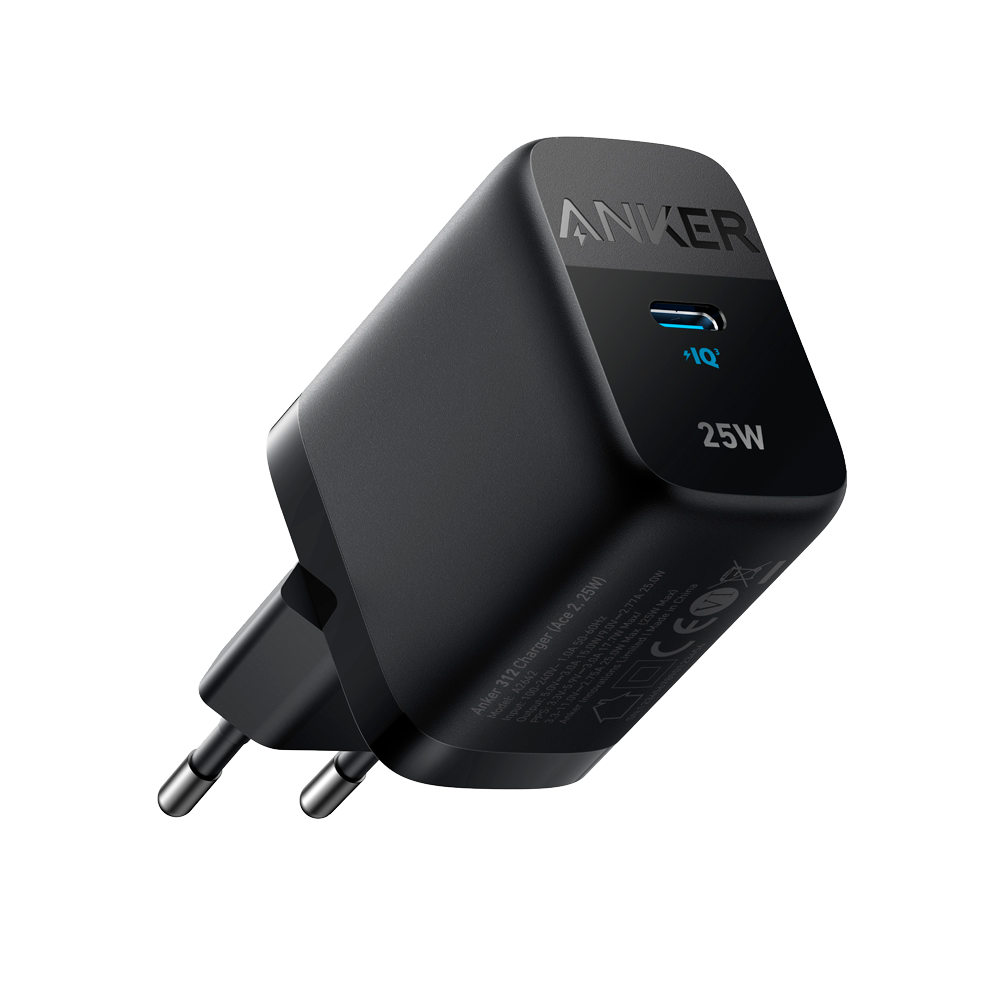 Anker - Caricabatterie USB - Potenza 25W - Ricarica veloce  - Uscita USB-C - Colore nero
