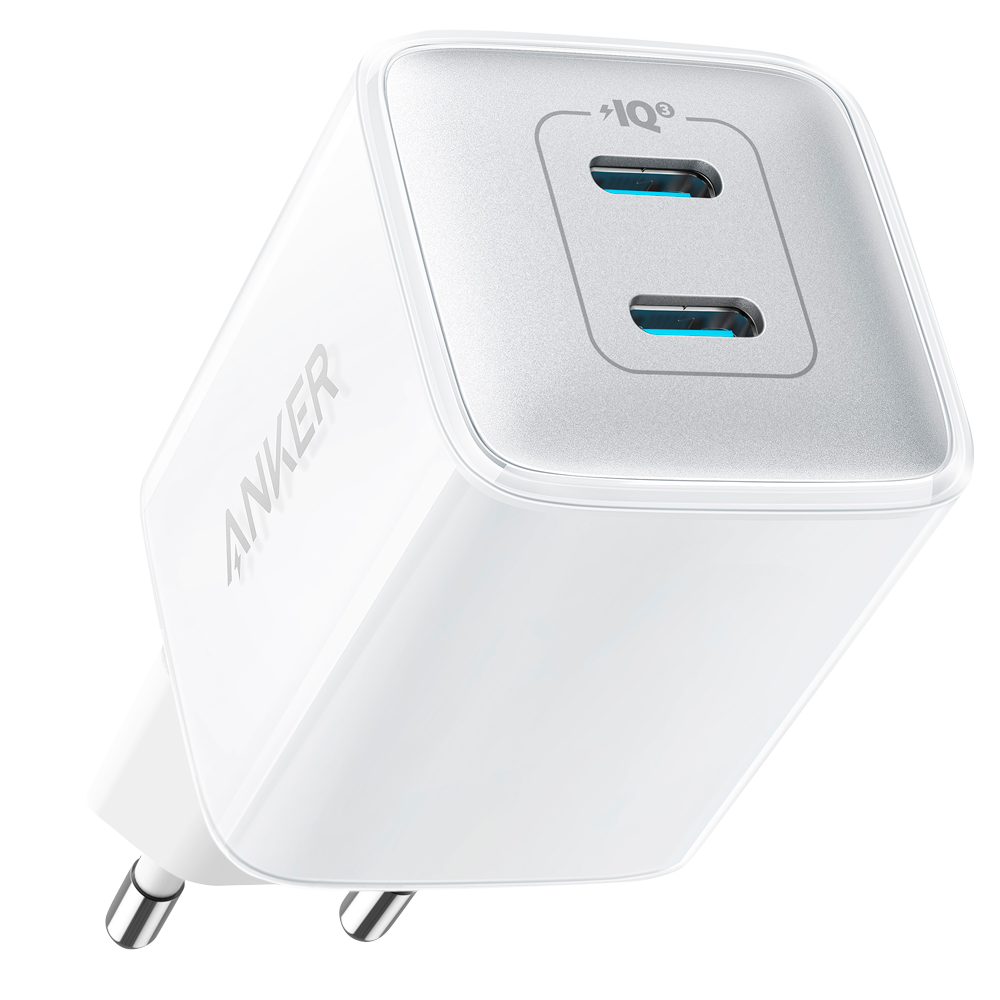 Anker - Caricabatterie USB - Potenza 40W - Ricarica veloce  - Uscite 2x USB-C - Colore bianco