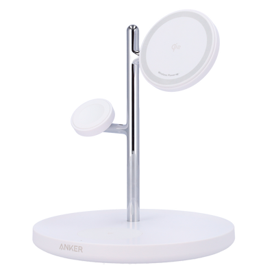Caricabatterie wireless Anker 3 in 1 - Tecnologia MagGo - Ricarica veloce: iPhone