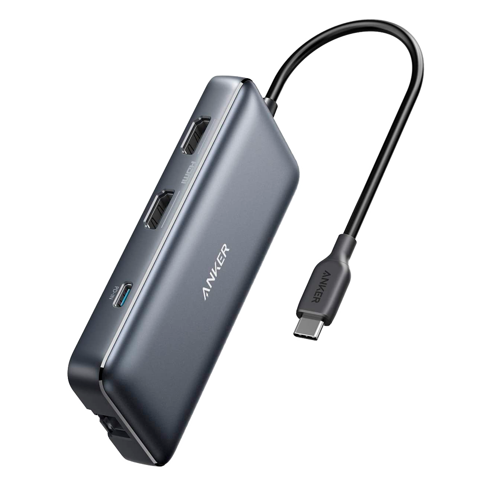 Anker - Hub USB-C 8 in 1 - Supporta la ricarica PD100W - Trasferimento dati da 5Gbps - Ammette risoluzione 4K@60Hz  - 2xUSBA
