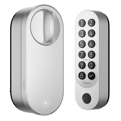 Aqara Serratura Smart U200 Argento - Matter over Thread / Bluetooth &amp; NFC  - Richiede  AQARA HUB M3 - Password temporanea / Apertura da remoto - Batteria ricaricabile / Tastiera  - Supporta Apple Homekit