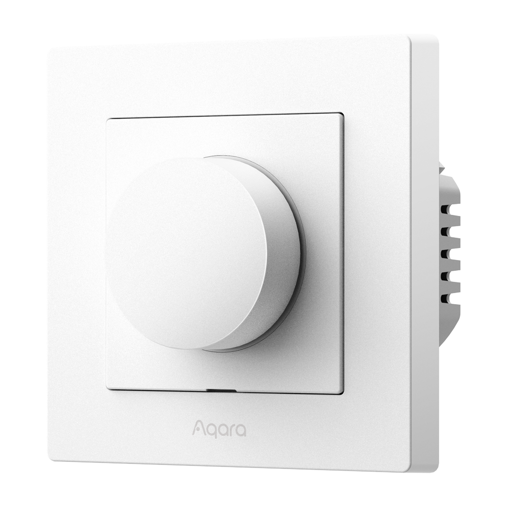 Aqara Dimmer Switch H2 EU White - Zigbee 3.0 / Thread (Border Router) - Requiere AQARA HUB - Con o Sin Neutro - Compatible con cajas de pared redonda - Soporta Apple Homekit
