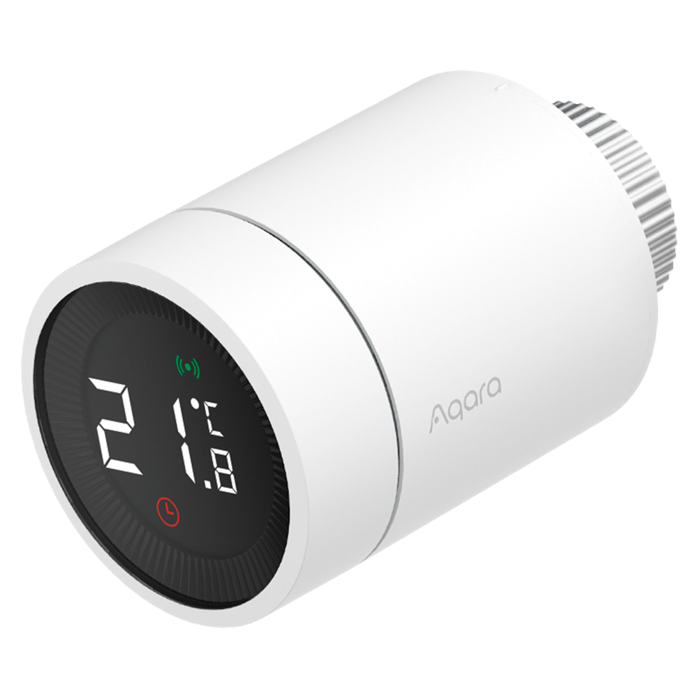 Aqara Radiator Thermostat E1 - Zigbee 3.0 / Matter over Zigbee - Valvola termostatica smart - Richiede AQARA HUB - Durata della batteria 1 anno - Supporta Apple Homekit