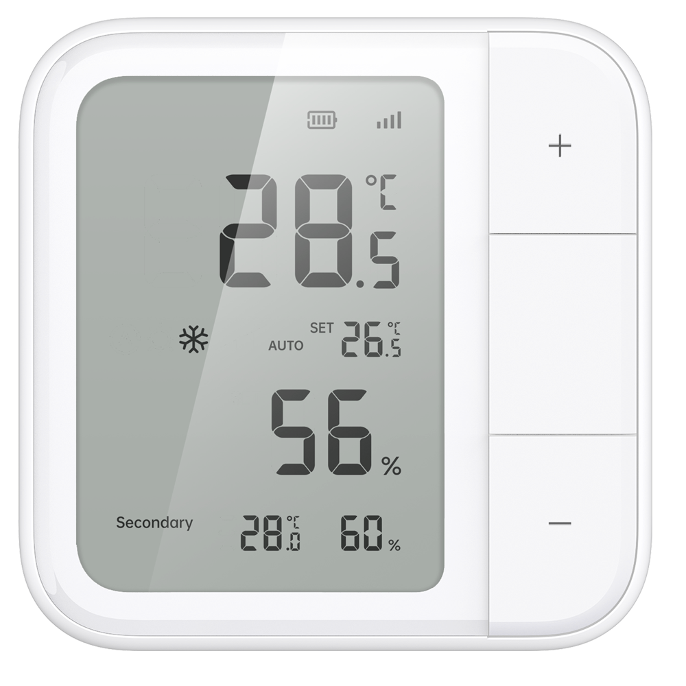 Aqara Sensor de Temperatura y Humedad W100 - Zigbee 3.0 / Thread  - Pantalla LCD - Requiere AQARA HUB / Border Router - Batería 2 años de duración - Soporta Apple Homekit