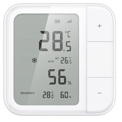 Aqara Sensor de Temperatura y Humedad W100 - Zigbee 3.0 / Thread  - Pantalla LCD - Requiere AQARA HUB / Border Router - Batería 2 años de duración - Soporta Apple Homekit