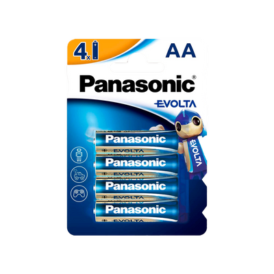 Panasonic - Batteria AA/LR06 - Pack da 4 - 1.5 V - Alcalina - Prezzo per batteria. Pack da 4