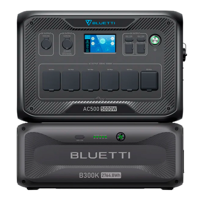 Kit di batterie domestiche Bluetti - Capacità 2765Wh - Potenza 5000W - Uscite e modalità di ricarica multiple - Controllo tramite APP (Wifi e Bluetooth) - Backup domestico UPS 24/7