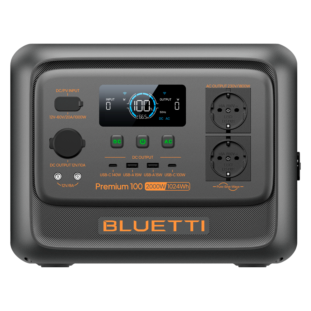 Power Station portatile - Gran capacità 1024Wh - Potenza in uscita 1800W - Uscite e modalità di ricarica multiple - 4000 cicli di vita | Funzione UPS - Display LCD | Controllo tramite app