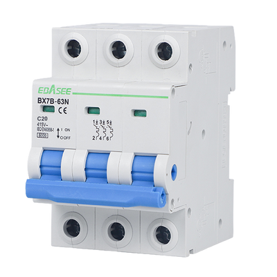 FENIVA | Interruttore magnetotermico - Corrente nominale 20A - 3 poli (installazioni trifase) - Curva di tipo C - Su guida DIN - È conforme allo standard IEC/EN 60898-1