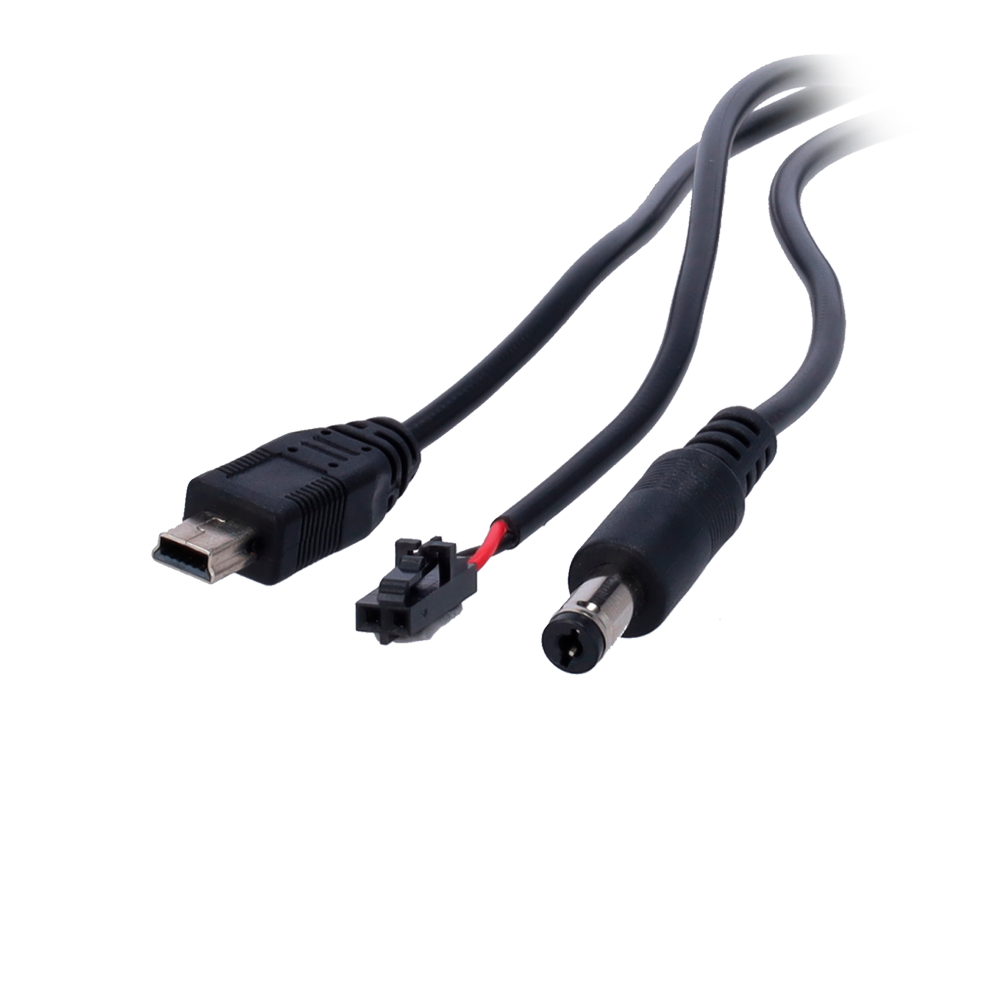 Triplo connettore per batterie zinco-aria - USB Mini / Molex / Jack - Lunghezza 1.5 m - Compatibile con la batteria SF-BATT-75V-3200WH - Compatibile con diversi sistemi di allarme