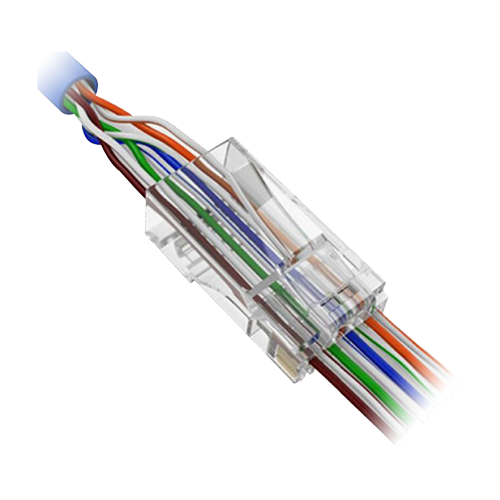 Connettore RJ45 Safire - Per crimpare - Speciale categoria 6 - Apertura frontale per una facile installazione - 50 unità (prezzo per unità)