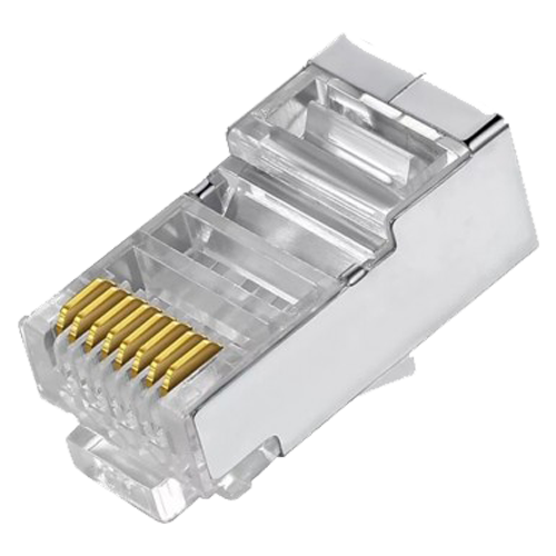 Connettore - RJ45 FTP CAT 5E per la crimpatura - Compatibile con il cavo FTP - 20 mm (P) - 10 mm (H) - 5 g